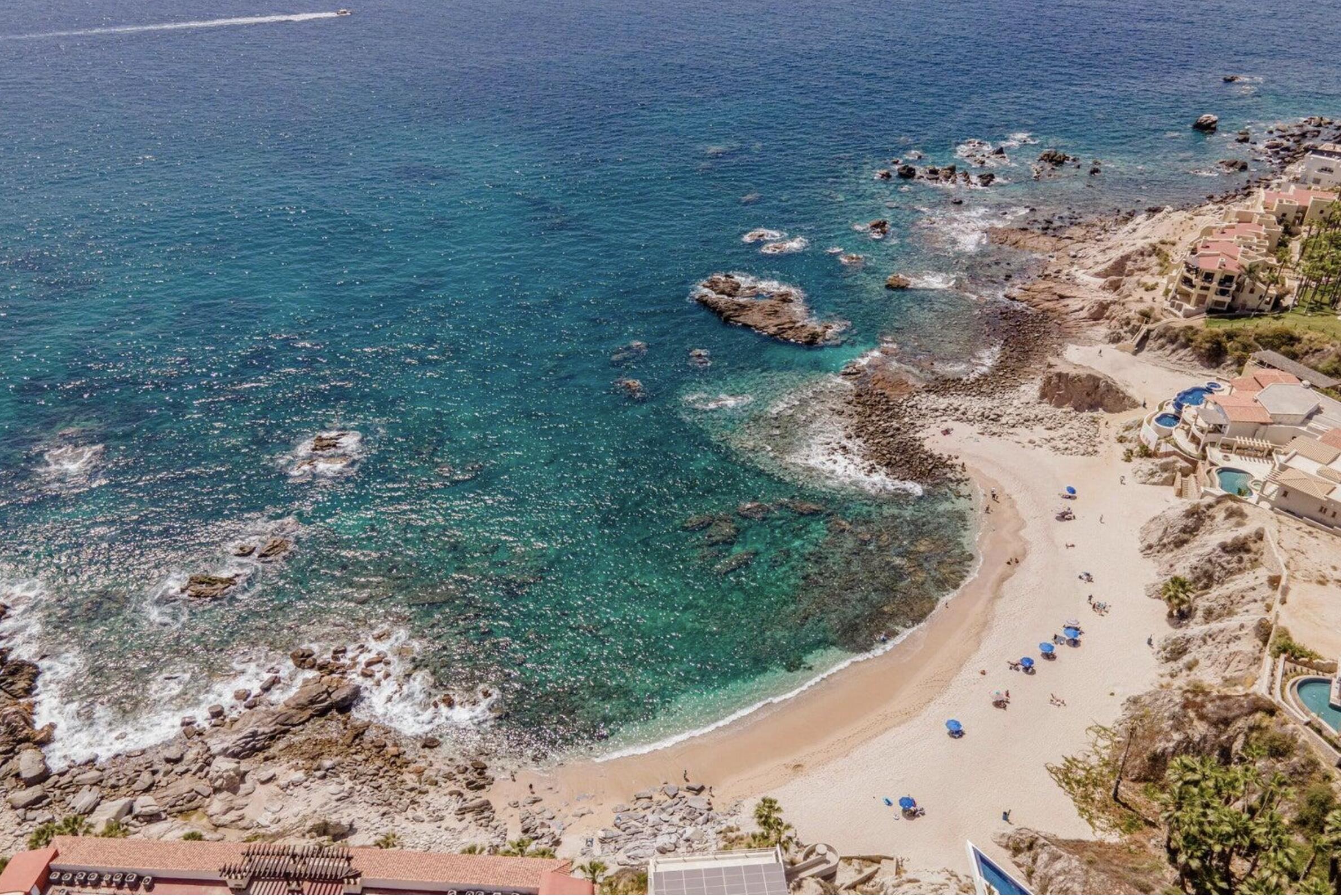 Palmilla Cabo Bello Cabo Bello is a gated community w pristine swimmable beach and convenient short distance to downtown marina w also easy access to San Jose del Cabo. There are medical services, grocery stores, fine dining, spas and top-level golf courses within minutes. World renowned Monuments surf break is just around the corner from the Cabo Bello beach. Casa 132 is a Contemporary design 2 story home 4 bed, 5 bath w roof top terrace (Arch for sale